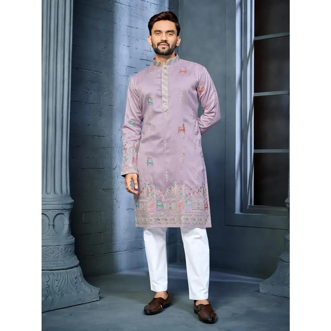 Musulmano Kurtta Caftano Dubai Abito da uomo a maniche lunghe Stile etnico Colletto alla coreana Abbigliamento arabo Stile nazionale Medio Oriente