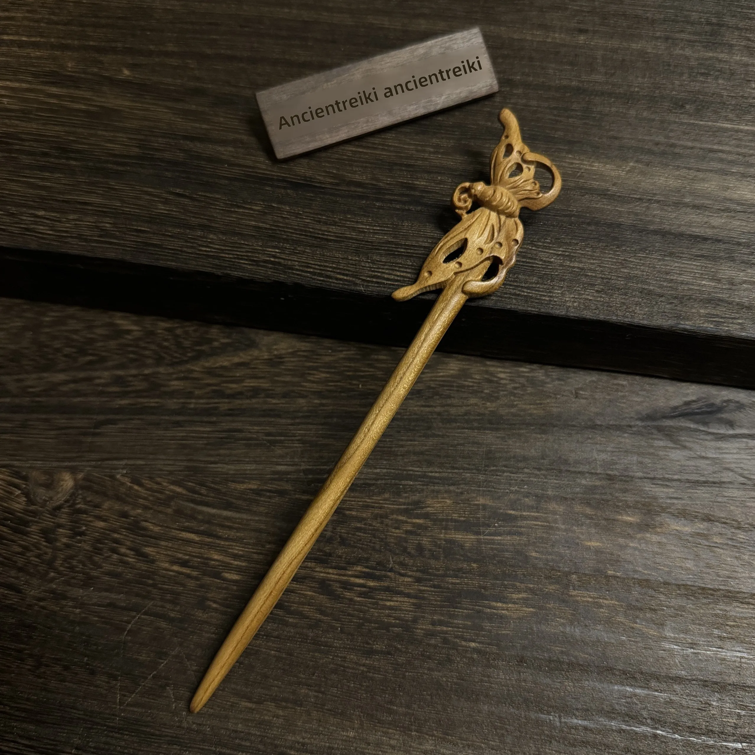 Jepit Rambut Kayu Persik Antik Aksesori Rambut Kayu Desain Tenang Tanpa Merek Asli Perhiasan Sle Faion