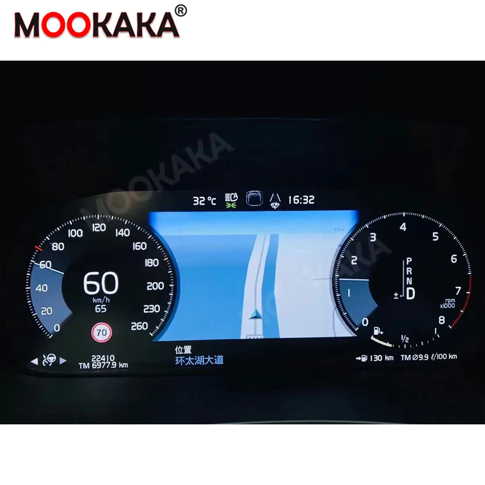 

12.3" Digital Dashboard For Volvo XC90 2015-2020 S60 S90 XC60 2019+ LCD Panel Instrument Cluster Speedometer Multimedia Player