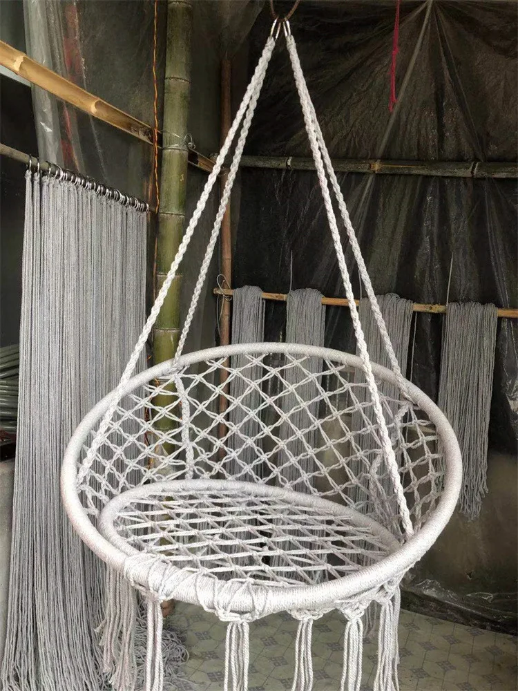2026 Patio Swings Hanging Cotton Rope Hammock Chair Swing for Indoor and Outdoor Usepromote sales