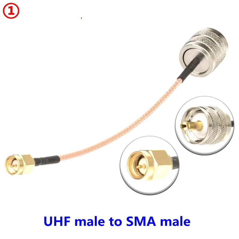 RG316 Cable PL259 SO239 UHF To SMA Male Female Right Anlge Connector UHF Male FemaleTo SMA Crimp RG316 Low Loss Fast Delivery RF