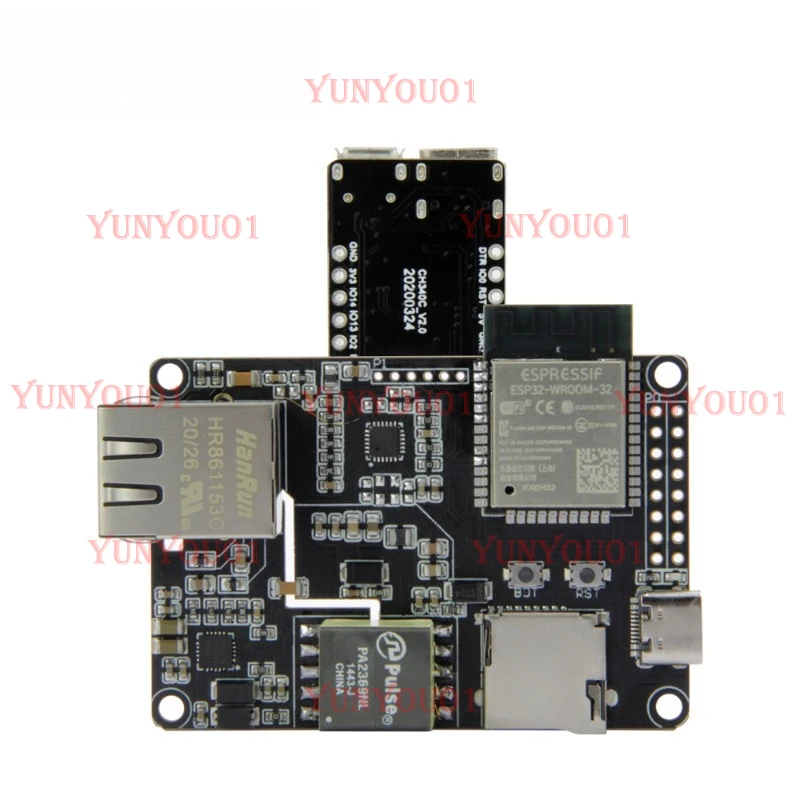 TTGO T-Internet-POE ESP32 Ethernet Adapter and Downloader Expansion Board