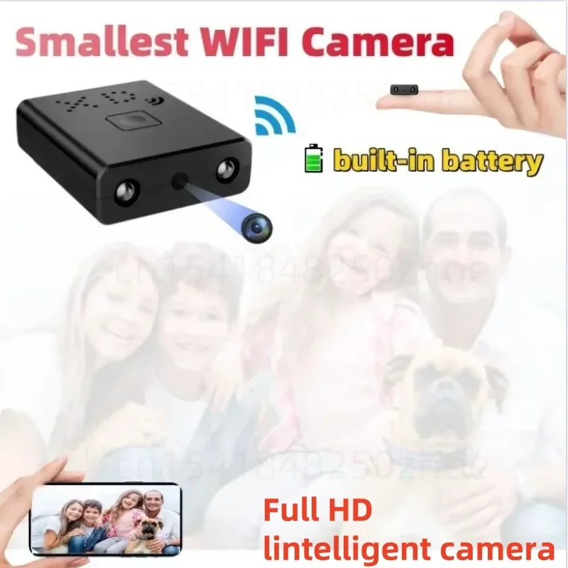 Minikamera HD Mallest WIFI Wbudowana bateria 1080P IR Night Vision Kamera korpusowa IP Zdalne monitorowanie Kamera Niewidoczna kamera Espia