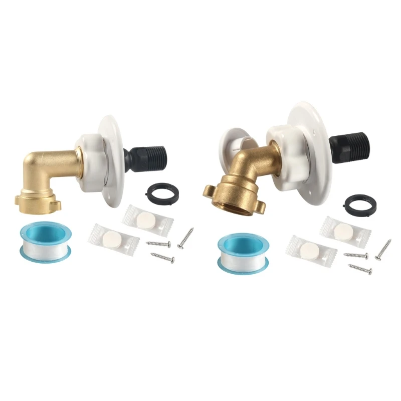 RVs City Water Fill Inlet Flange Brass with Check Valves, RVs Water Inlet Replacement 3/4NPT City Water Connection Inlet