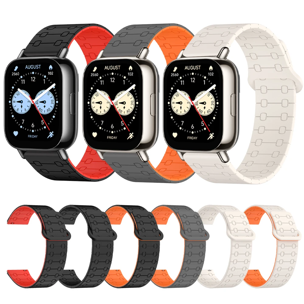 สายคล้องกีฬาแม่เหล็กสําหรับ Redmi Watch 5 Lite ซิลิโคนสําหรับ Xiaomi Watch 2 Pro S4 S1 Redmi นาฬิกา 5 Active สร้อยข้อมืออุปกรณ์เสริม
