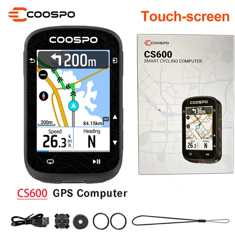 Touch-screen COOSPO CS600 Bike Computer GPS Colorful Map Navigation Wireless Smart Cycling Computer Indoor Training Odometer