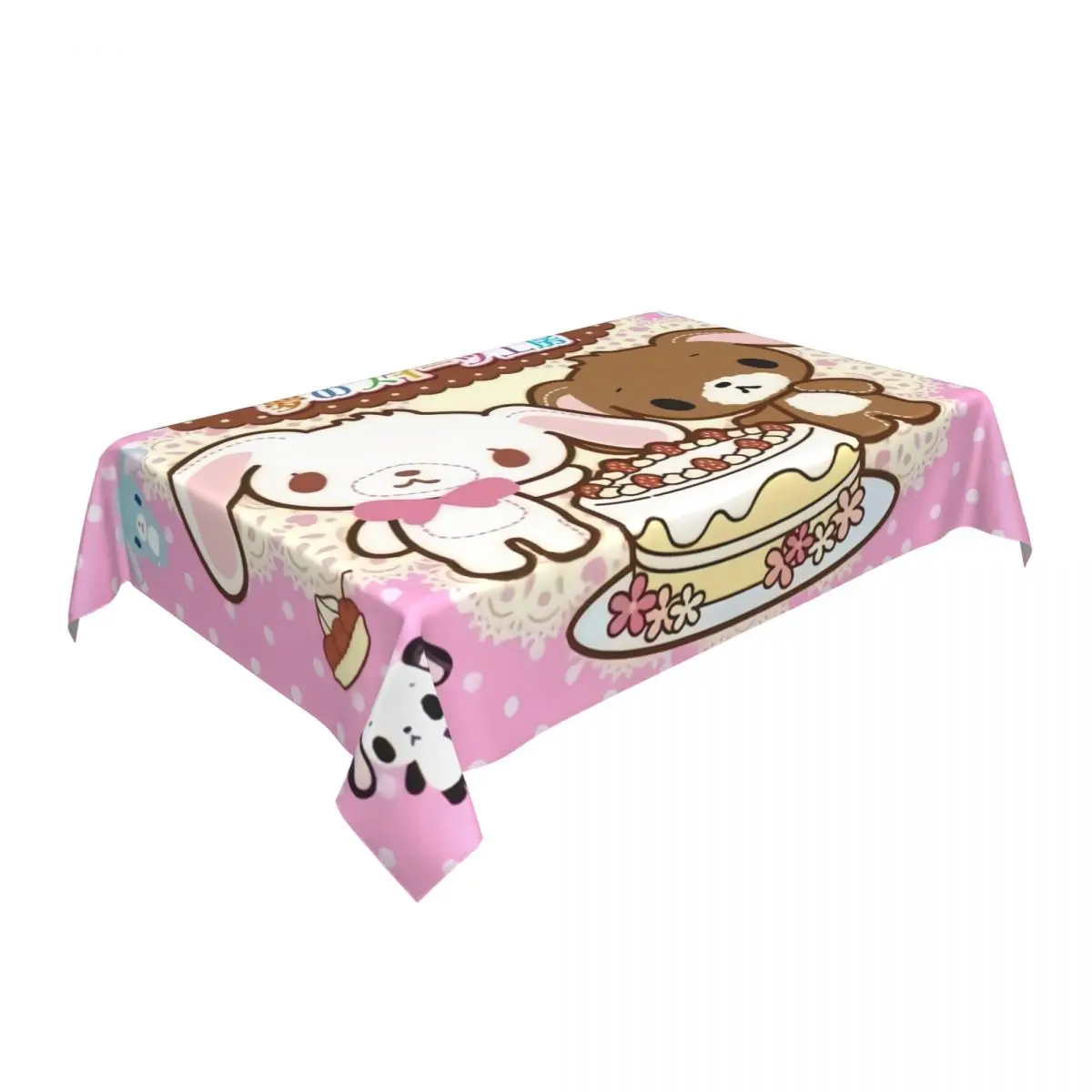 Custom Rectangular Disney Cartoon Sugarbunnies Sanrio Japan Anime Tablecloth Fit 40