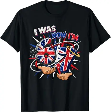Y2k-T-Shirt mit Länderflaggen, bedruckt mit der Aufschrift „I Was 6 Now Im 7“, lustiges Six Seven Shirt, 7. Geburtstag für Jungen, modische Kleidung – Detail 11