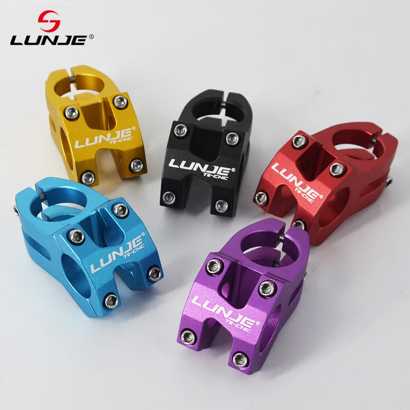 LUNJE MTB Stem 25.4x45mm High-strength Short Handlebar Stem Aluminum Alloy Bicycle Bridge Racing Downhill Bike / Road Bike Stem