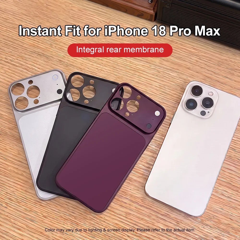 Phone Case For iPhone 16 15 14 13 Pro Max Convert to 18 Pro Max Original AG Matte Ultra Thin Soft Backplate Back Sticker Cover