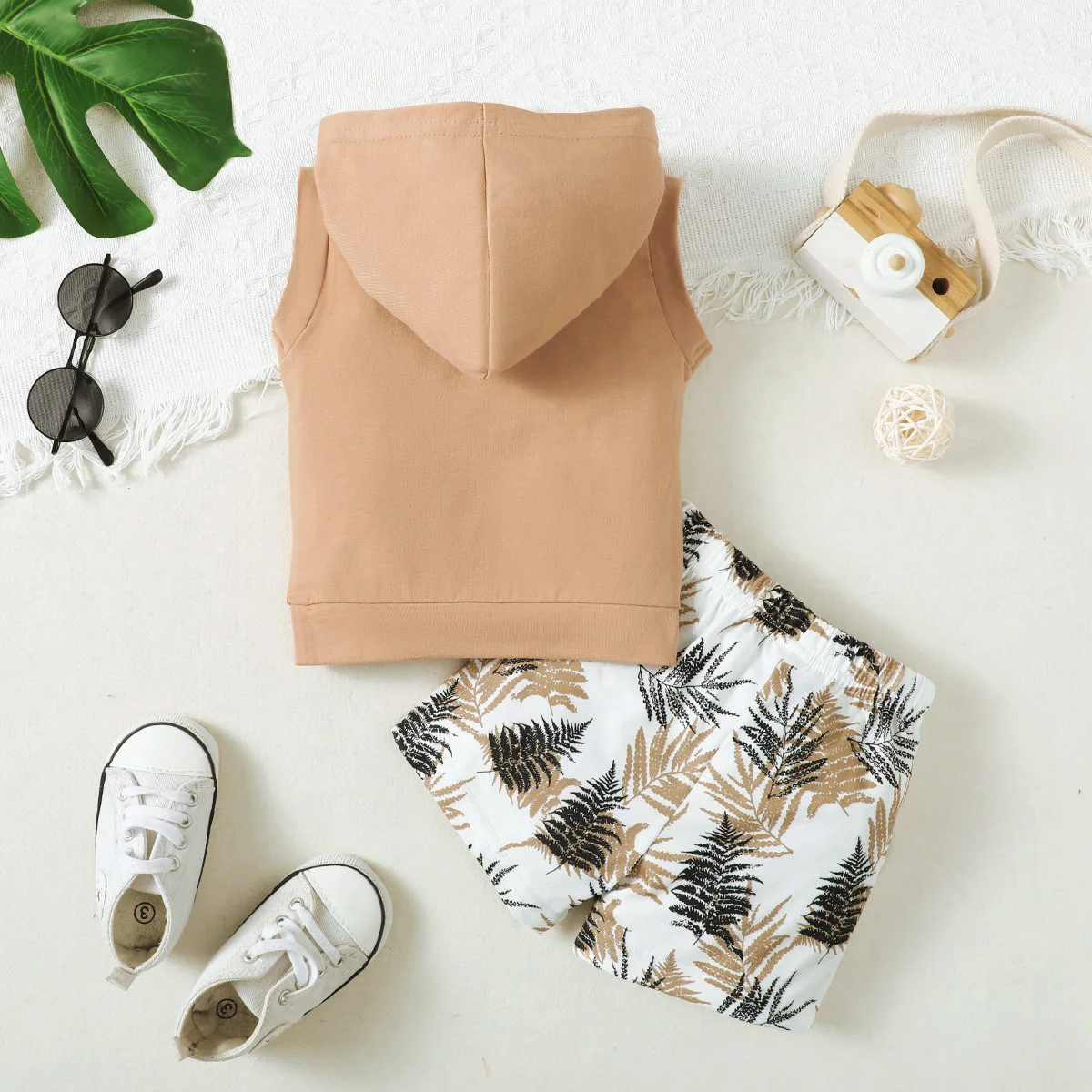 1-2 Years Baby Boy Clothes Set Short Sleeves Top+Shorts 2PCS Summer Daily Casual Outfit Toddler Boy Beach Style Clothing