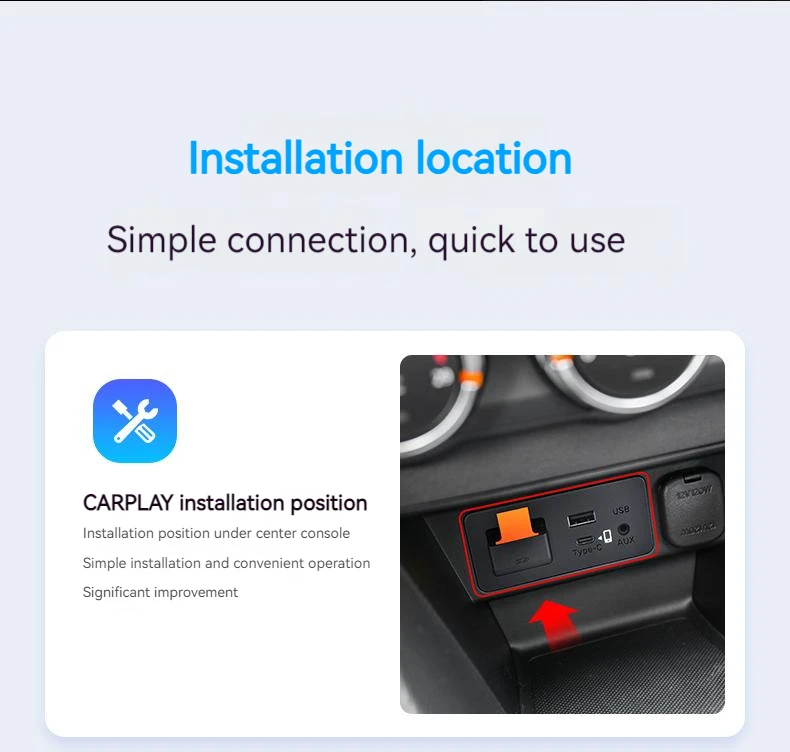 Type-c Fast Charging Bluetooth Wireless Apple CarPlay Android Auto Adapter Hub OEM for Retrofit Mazda 2 3 6 CX30 CX5 CX8 CX9 MX5 – Detail 10