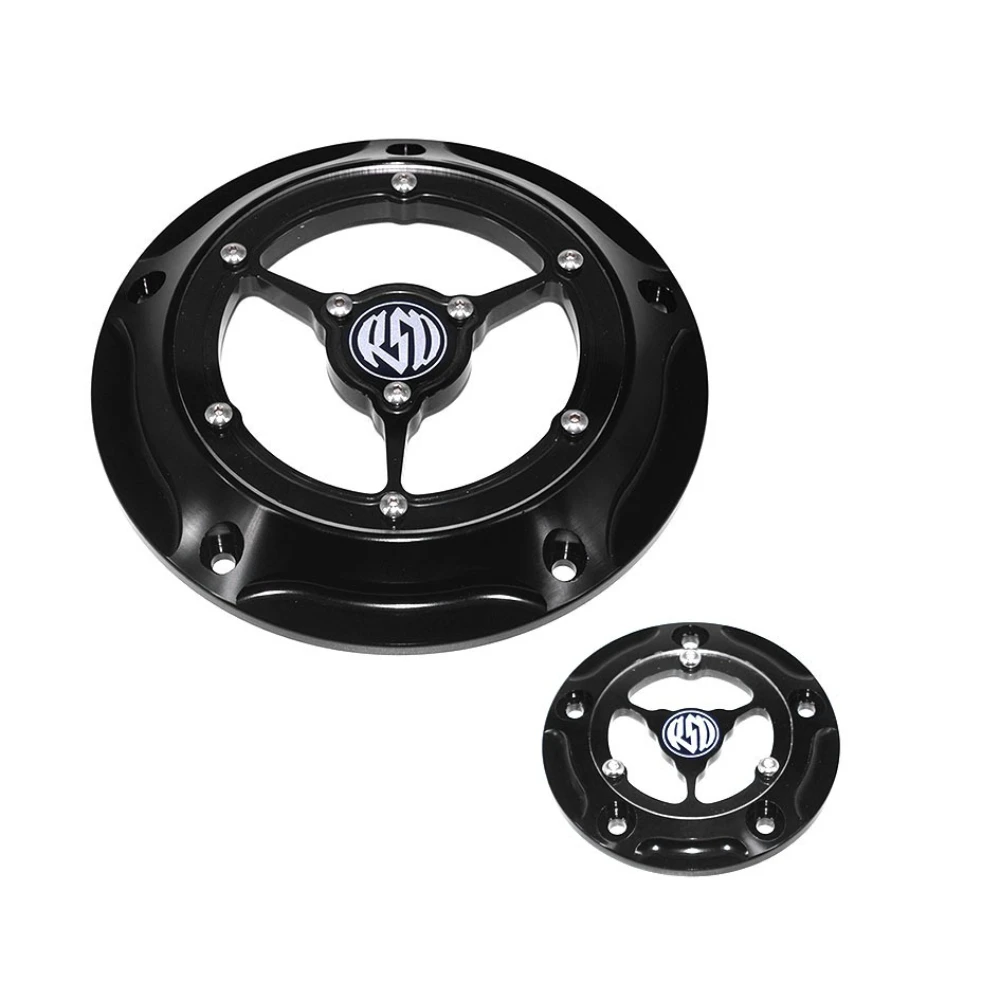 

Glide, Road King, Softail, Breakout engine modification transparent glass side cover and clutch cover