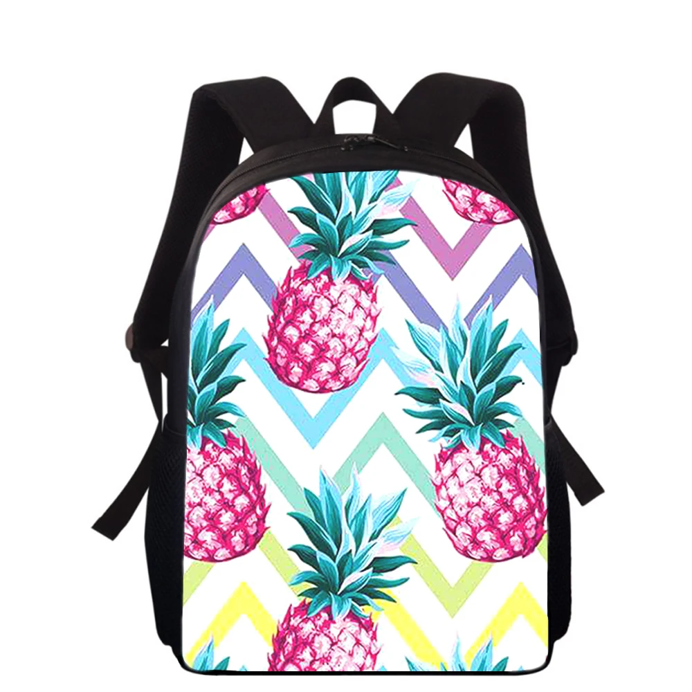 Ananas Früchte frisch 16 "3D-Druck Kinder Rucksack Grundschule Schult aschen für Jungen Mädchen Rucksack Schüler Schulbuch Taschen