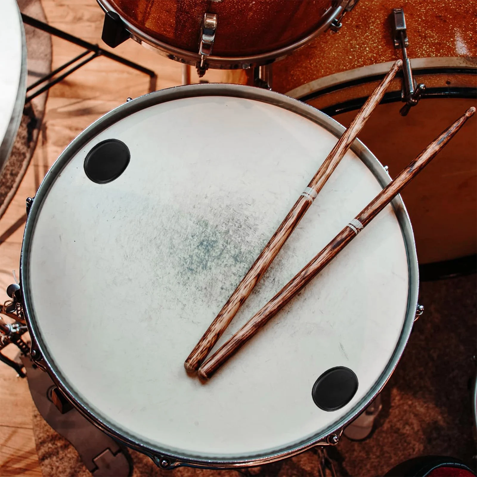 6/12/24 Stück Trommelschalldämpfer aus transparentem Silikon für Jazz-Snare-Drums, 3 Farben optional / Ein toller Helfer für Schlagzeugspieler – Detail 18