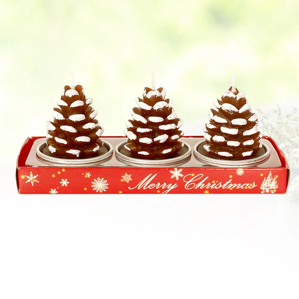 3 قطع من تصميم مخروطي الصنوبر لعيد الميلاد لتزيين طاولة حفلات العشاء ومستلزمات المهرجانات ومستلزمات العشاء