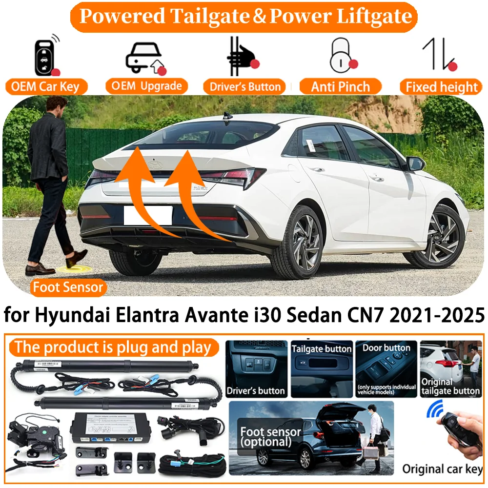 

Car Smart Powered Tailgate system for Hyundai Elantra Avante i30 Sedan CN7 2021-2025 Automatic Electric Power Tailgate kit
