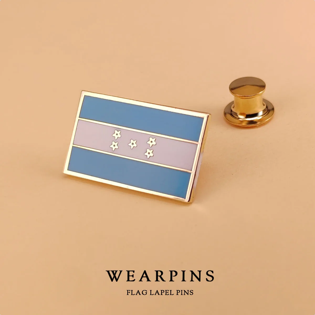 Enamel Craft Honduras National Flag Badge Metal Lapel Pin Gold-plated Copper Butterfly Clutch Magnetic Backing Badges