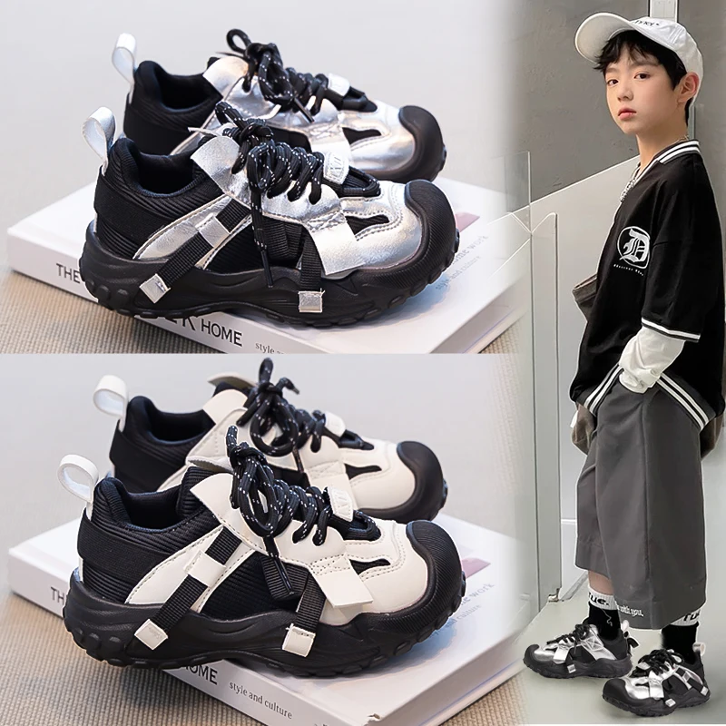 

2025 детские кроссовки для мальчиков и девочек, повседневные баскетбольные кроссовки, школьные универсальные детские модные кроссовки для бега, дышащие сетчатые кроссовки для девочек