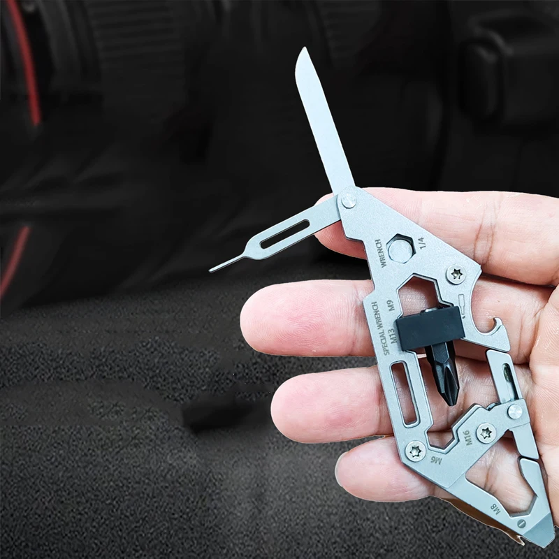 

Outdoor Portable EDC Multifunctional Mobile Phone Card Retrieval Needle Keychain Opner Screwdriver Tool