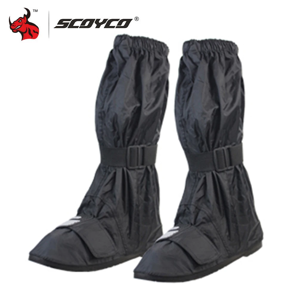 SCOYCO Non-slip Motorcycle Rain Boots Waterproof Shoe Cover Reflective Rain Boots Easy And Convenient Outdoor Rain Boots