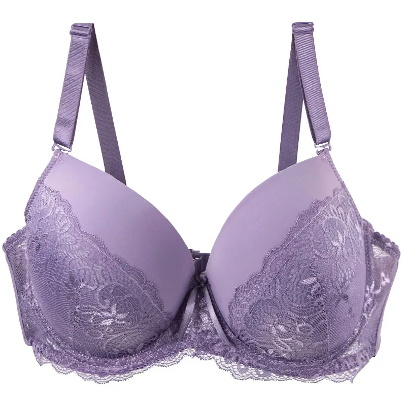 Nouvell Bezszwowe Seksowne Koronkowe Biustonosze Dla Kobiet Push Up Fioletowy Czarny Czerwony Beżowy Zielony Biały BCDE Cup Undrwear Plus Size Linger