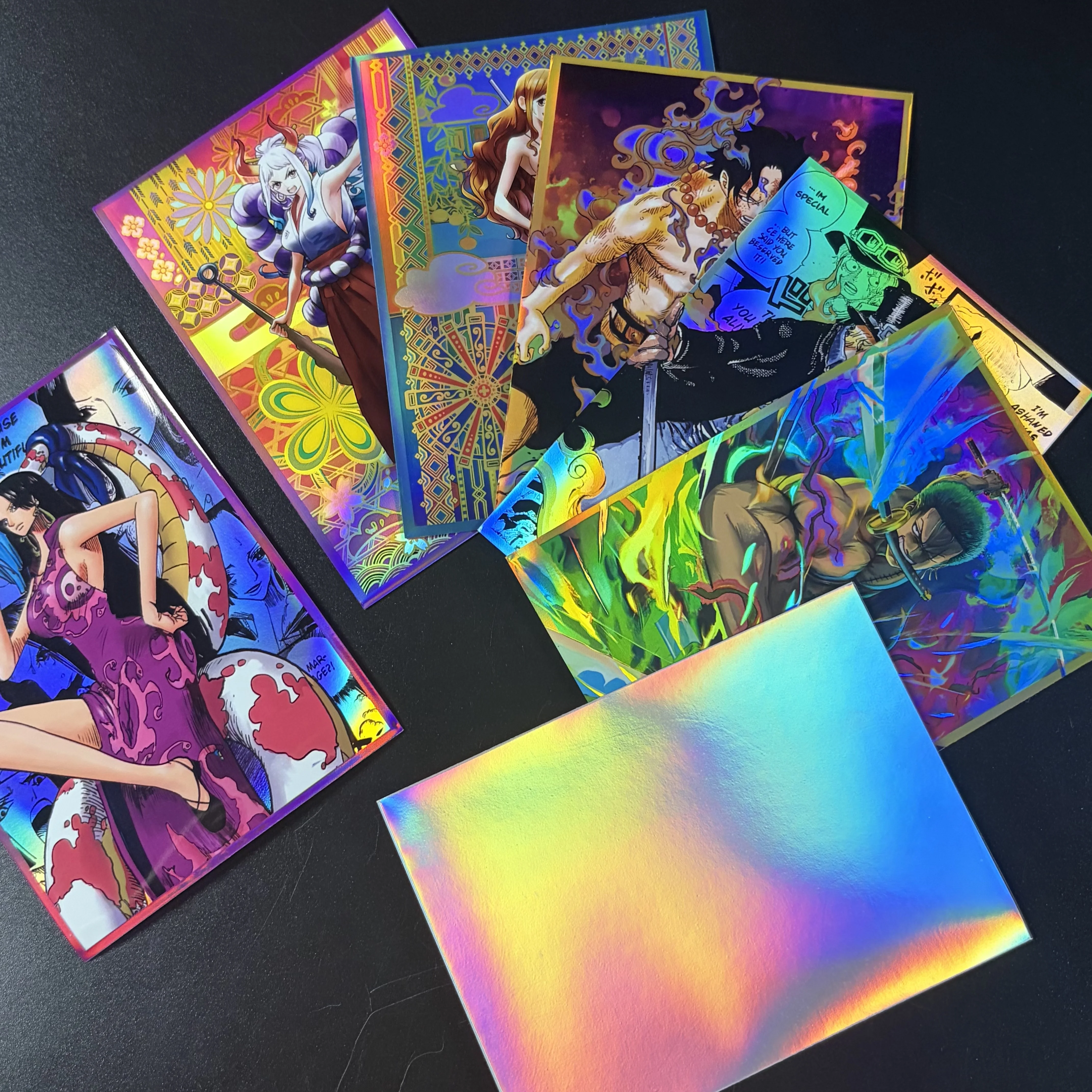 Holographic One Piece Sabo/Zoro/Ace Card Sleeves 60PCS/Pack Fits