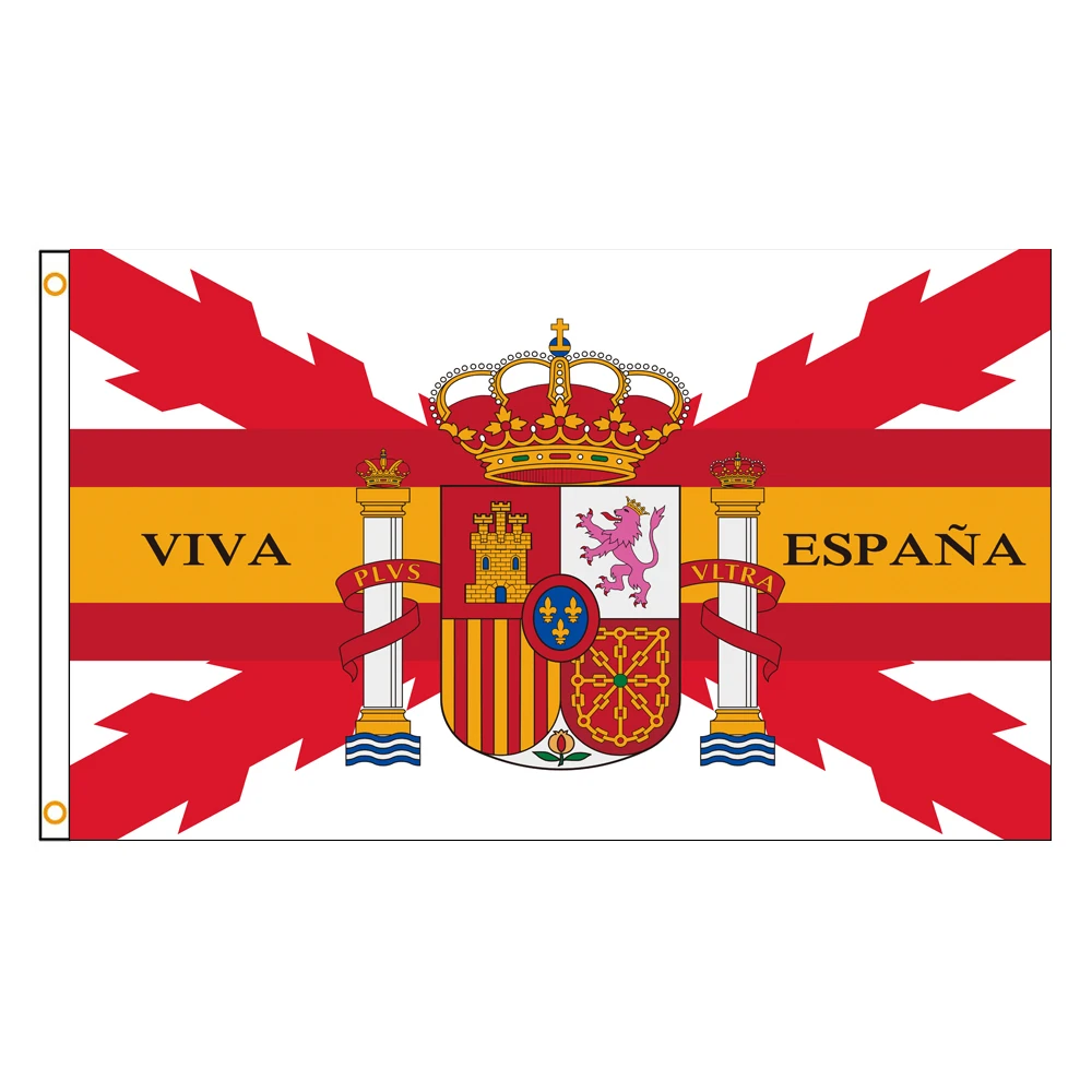 3x5Fts Spain Flag Burgundy Cross Spanish Army Viva España Flag Polyester Printed Banner Tapestry For Decor