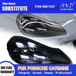 AKD Head Lamp for Porsche Cayenne LED Headlight 2007-2010 Headlights 957 DRL Turn Signal High Beam Angel Eye Projector Lens