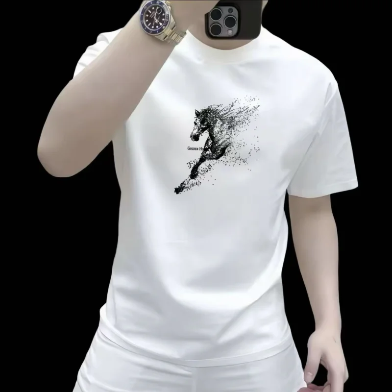 Summer New Style Men's Fashion Casual Cotton Short-Sleeved T-Shirt POLO Shirt