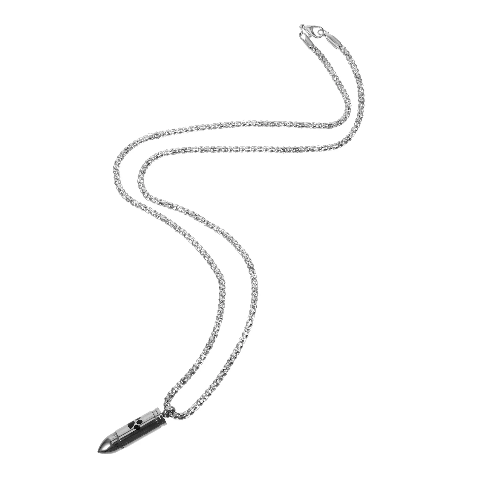 

Pet Ashes Necklace Cremation Memorial Keepsake Pendant Urn Jewelry for Pets Metal Chain Durable Smooth Storage Accessories