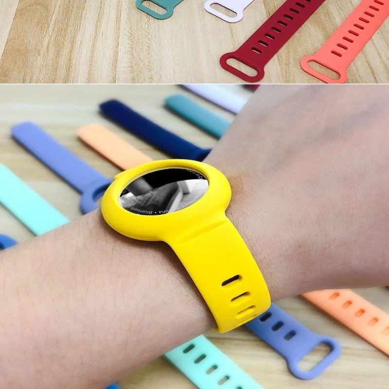 

Silicone Strap Case For Apple AirTag – Anti-Lost Bracelet Watch Band for Kids Children Tracker Locator。