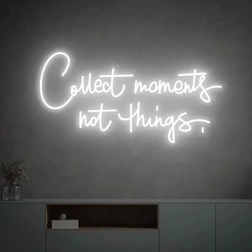 Collect Moments Not Things Neon Sign Bedroom Neon Sign Wholesale Neon Signs Drop Shipping to Any Country