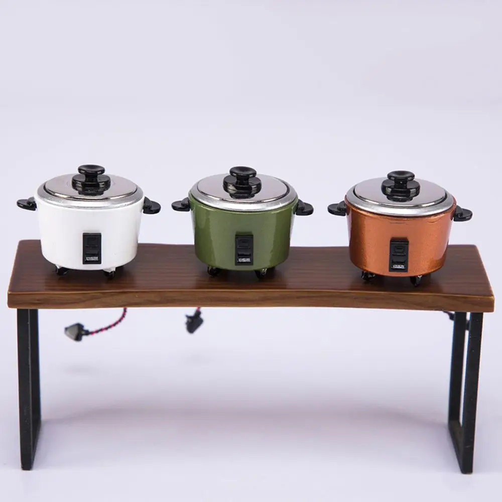 Mini cuiseur à riz l'inventaire, appareils électriques, maison de course, ustensiles de cuisine F2, jouets de jeu au beurre, accessoires de maison, échelle 1/12