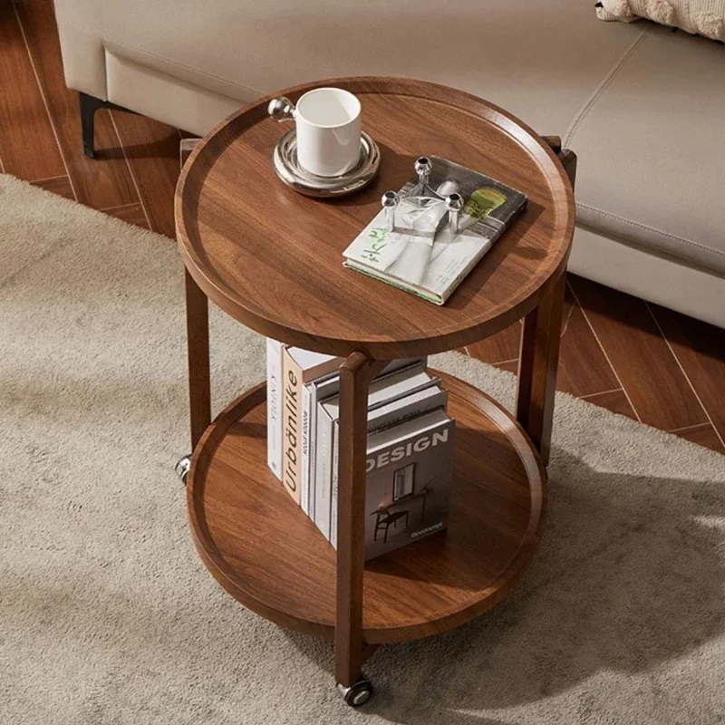 Exquisite Multi-functional Movable trolley side table Living room coffee table Movable coffee table sturdy and durable
