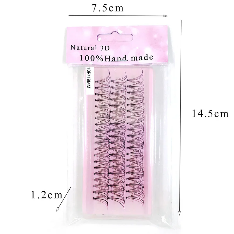 60 Cluster Individual Eyelashes Synthetic Hair Volume Curly False Eyelashes Lash Grafting Women Beauty DIY Eye Makeup 2022 New