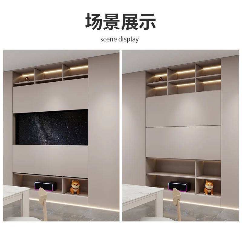 Cabinet up and down two-way with sliding door accessories, sliding door silent two-way linkage opening and closing door guide