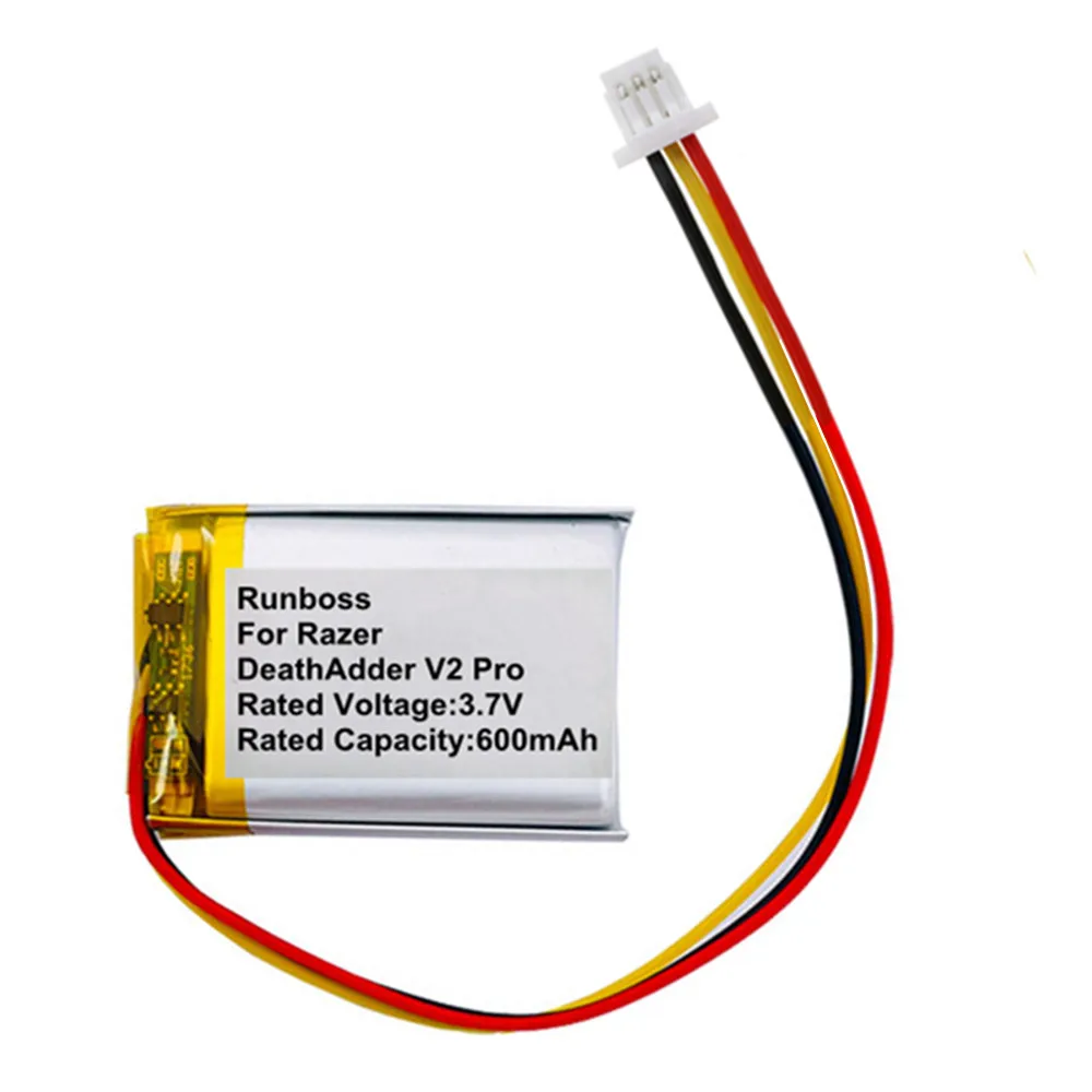 Wireless Mouse Battery For Razer Deathadder V2/V2 Pro RZ01-03350, V2X/V3/V3 Pro RZ01-0463 600mAh Replacement Battery