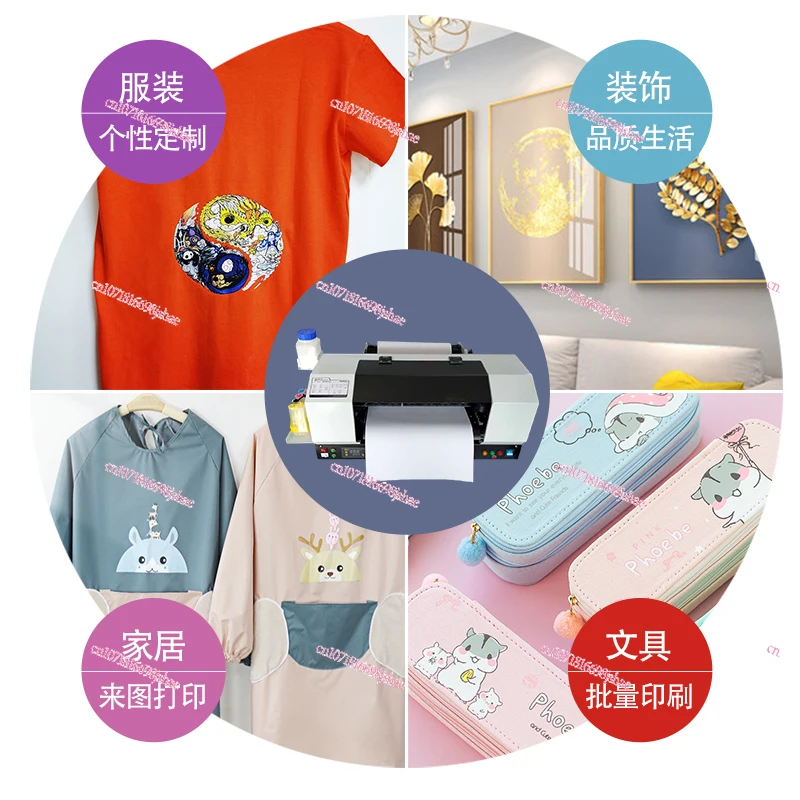 A2 Double Nozzle Universal Textile Printer Clothes Jeans Printing Pattern Animation Cartoon T-shirt Sweater Heat Transfer