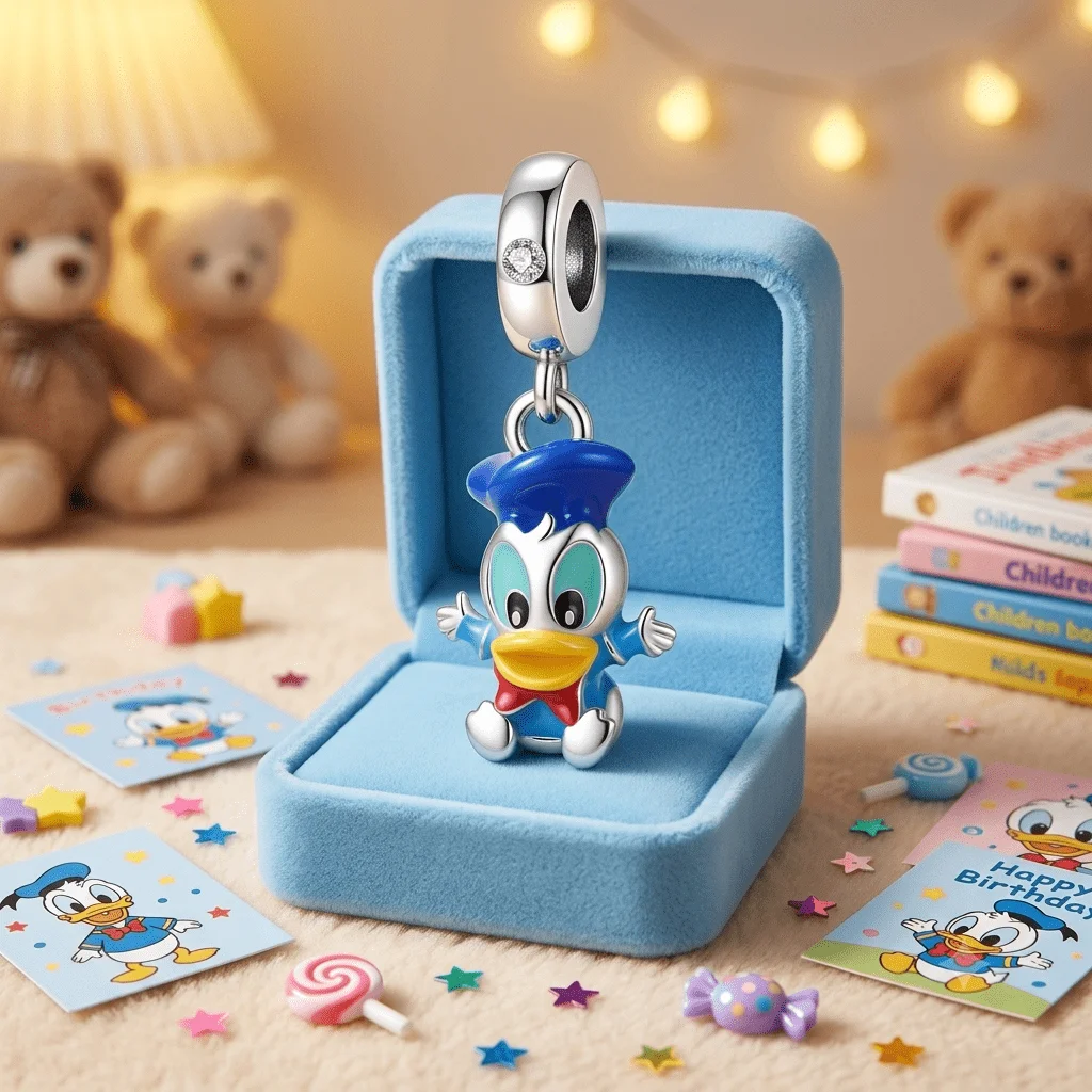new duckling Pendant Beadeds S925 Sterling Silver Original Bracelets DIY Charms Festival luxury Jewelry For Womens Gift
