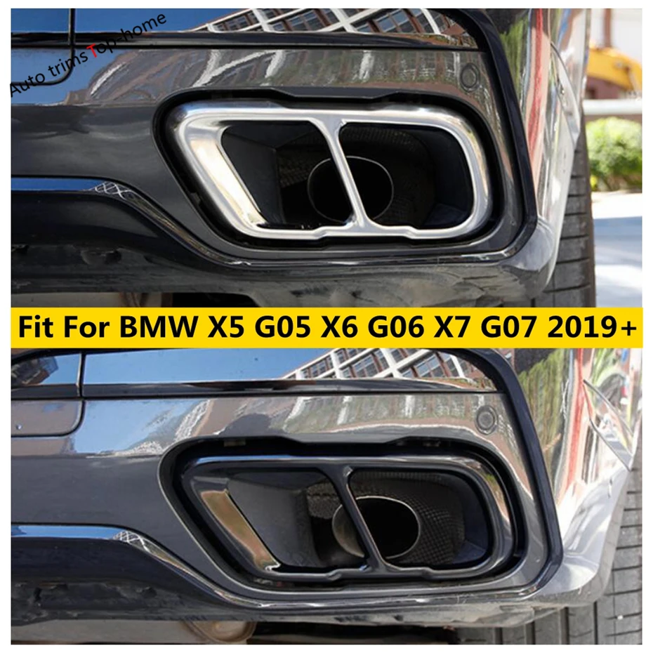 

Fit For BMW X5 G05 X6 G06 X7 G07 2019 - 2022 Exhaust Tail Pipe Throat Outlet Frame Cover Trim Stainless Steel Accessories