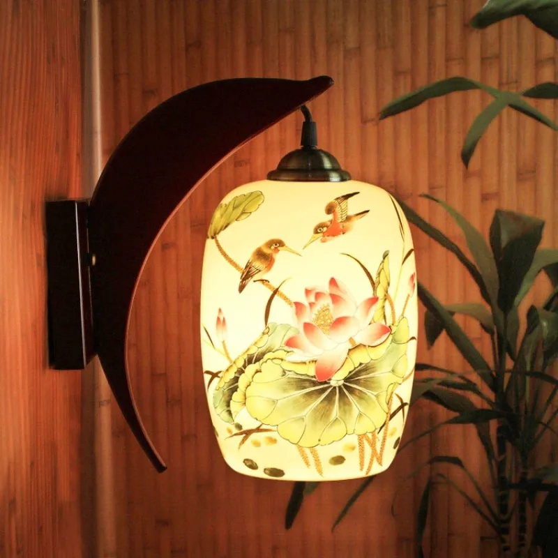 

Ceramic Bedside Modern for Bedroom Nordic Led Lights Decoration E27 85-285V Wall Light