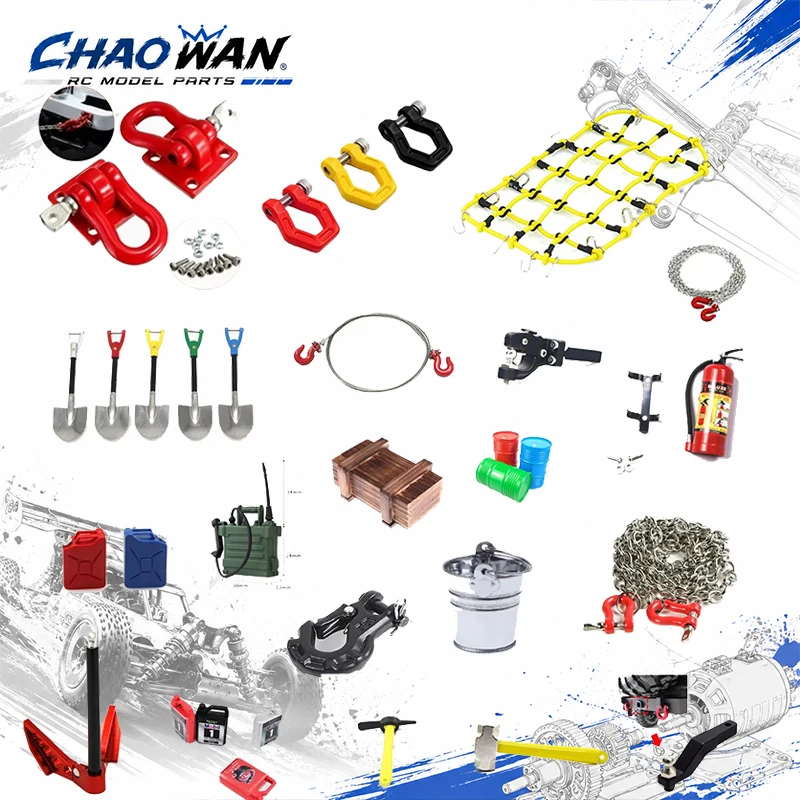 RC Car Metal Trailer Tow Hook Accessories for 1:10 RC Crawler TRX4 TRX6 Axial SCX10 90046 AXI03007 Redcat MST Decoration