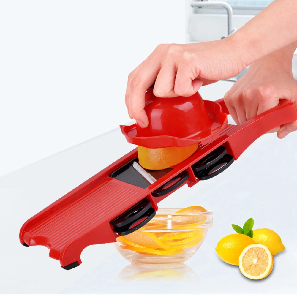 Fruit Cutter Cooking Tool Sets Kitchen Gadget Grater 6 Blades Slicer Vegetable Mandoline Slicer Multi-function