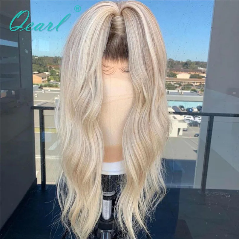 Lace Front Human Hair Wigs Ash Platinum Blonde Full Lace Wig 60# 13x6 Free Part Loose Wave Cheap Lace Frontal Wig 180% Qearl