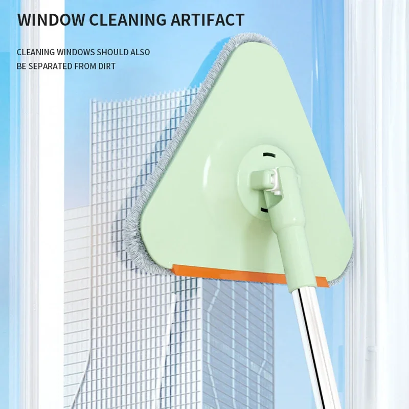 Rotating Mop Microfibers Mop and Bucket Set Floor Washing Mops Triangle Window Washing Mop Household Cleaning Tools for Home