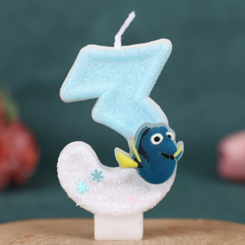Cute Luminous Animals Digital Candle Number 0-9 Kids Birthday Cake Decoration Supplies Cartoon Anime Party Accessories Supplies