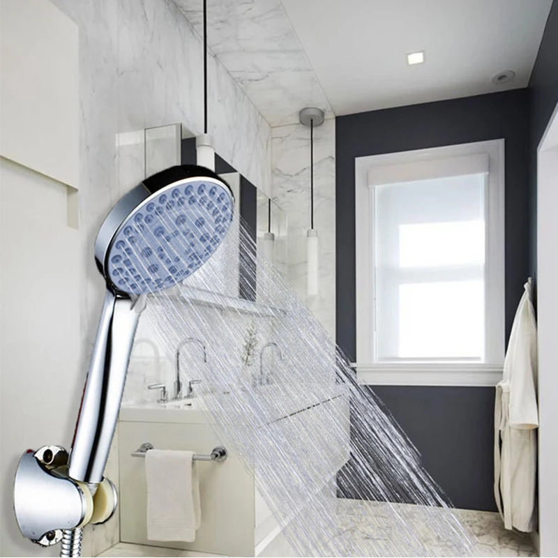 Multi Functional New Propeller ShowerHead Water Saving High Preassure Flow 360 Degrees Extension Showerhead Rainfall with Holder