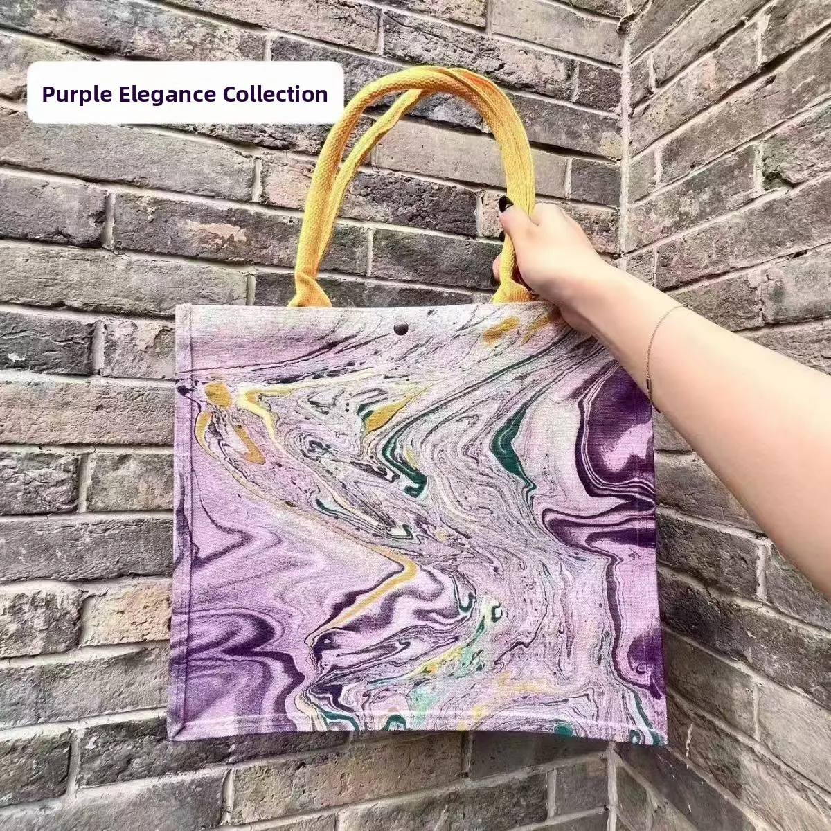 

Холщовая сумка с ручной росписью, пустая сумка для окрашивания воды своими руками, традиционная сумка для рукоделия, ретро-сумка на шнурке, экологически чистая сумка для хранения...