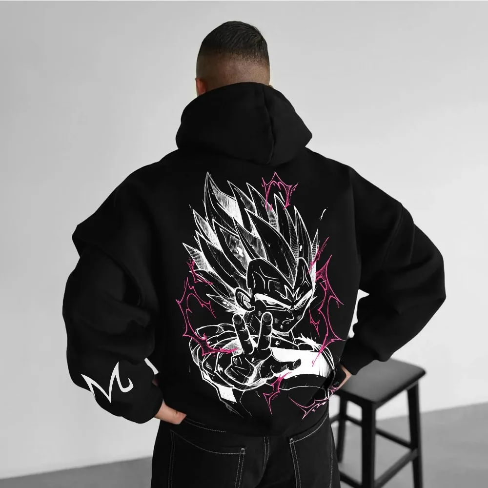 2025 Dragon Ball Anime Harajuku Hoodie Street Wear Men Autumn Winter Vintage Hooded Sweater Oversized Women Long Sleeve Unisex